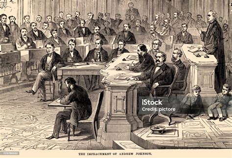 The Impeachment Of Andrew Johnson Stock Illustration - Download Image ...