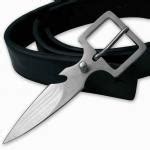 Hidden Belt Buckle Knife - Concealed Wearable Weapon - Leather Belt ...