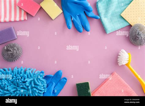 Collection of cleaning supplies Stock Photo - Alamy