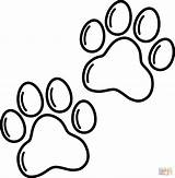 Printable Paw Print Coloring Pages sketch template