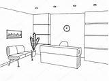 Hotel Reception Floor Plan Sketch Coloring Page sketch template