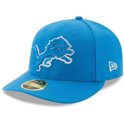 Men's New Era Blue Detroit Lions Omaha Low Profile 59FIFTY Fitted Hat