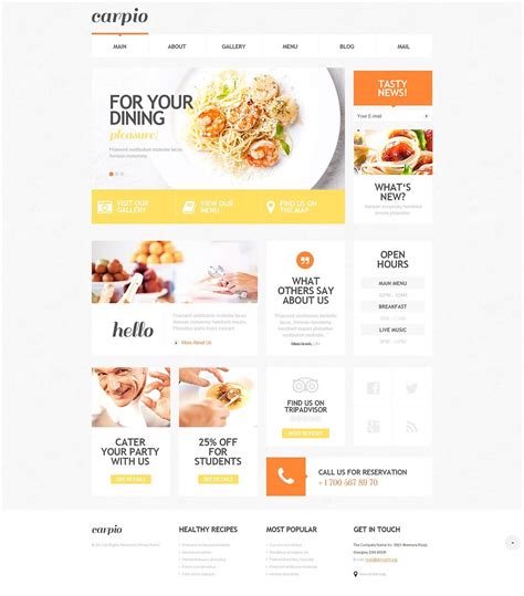 European Restaurant Responsive WordPress Theme #Restaurant #European #Responsive Restaurant ...