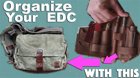 Organizing your Nutsac EDC bag with this! Custom Foolish Pride Leather Organizer. - YouTube