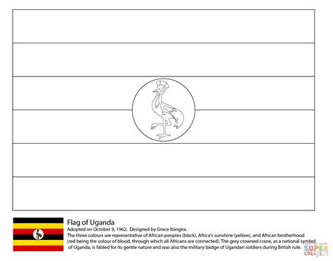 Flag of Uganda coloring page | Free Printable Coloring Pages