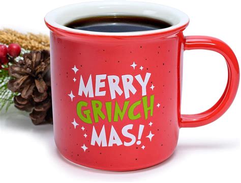 Amazon.com: Merry Grinchmas Christmas Mugs Coffee 11 Ounce, Grinch Mug, Merry Grinchmas Coffee ...