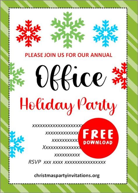 Free Printable Office Christmas Party Invitations Templates 🏢 | Office christmas party ...