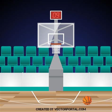 Basketball court illustration Royalty Free Stock SVG Vector