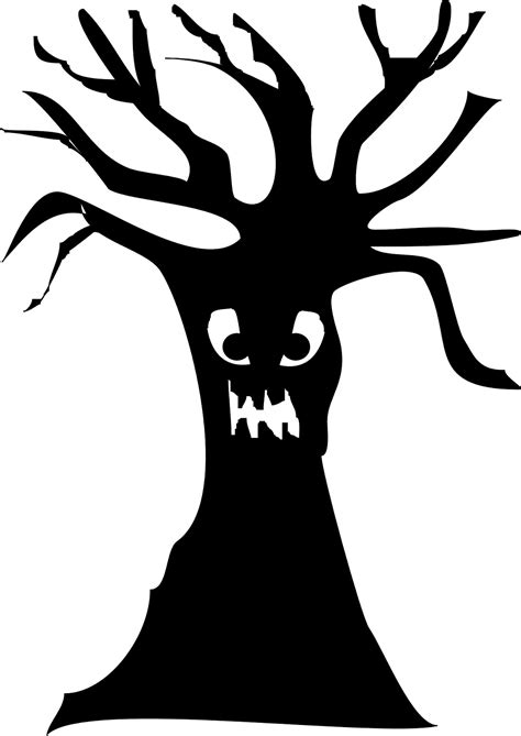 Creepy Tree Silhouette - Cliparts.co