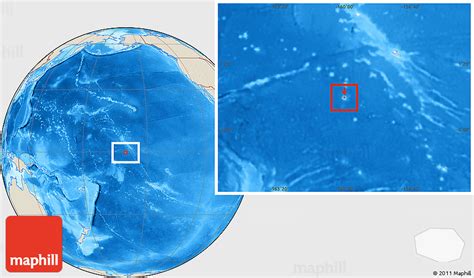 Flag Location Map of Jarvis Island, shaded relief outside