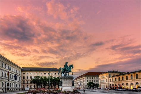 Munich city sunset II by distance4 | Sunset city, City architecture, City