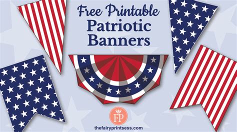 Free Printable American Flag Patriotic Banners