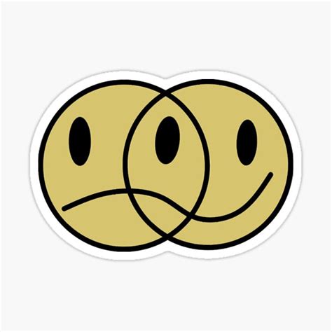 "Two face emoticon " Sticker for Sale by iceSpurzem94 | Redbubble