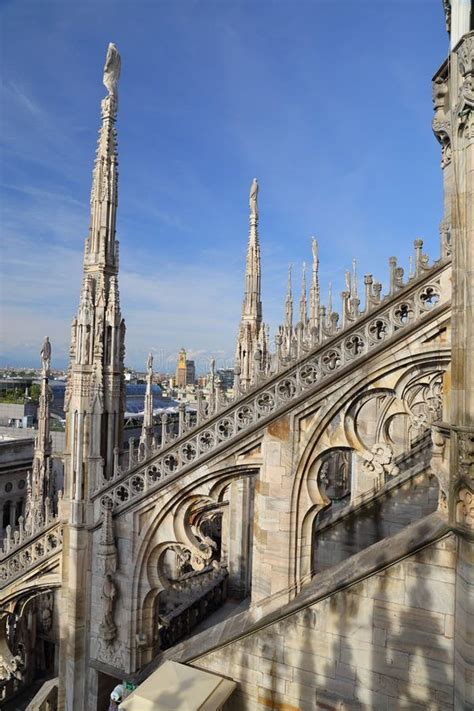 The Roof of the Milan Cathedral Duomo Di Milano Stock Image - Image of ...