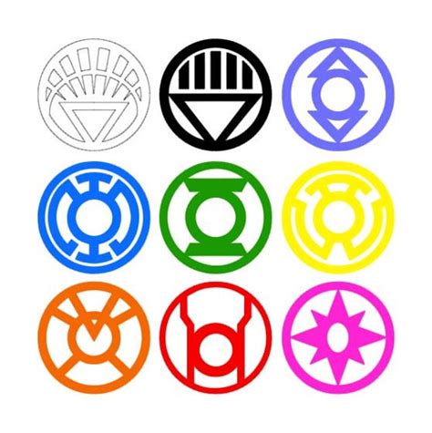 All Lantern Corps Logos Vinyl Decals