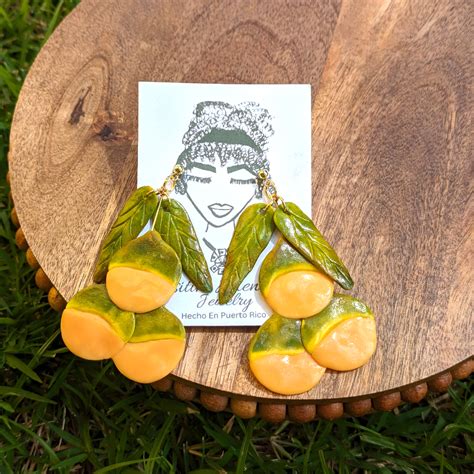 Large Quenepa Fruit Earrings - Positive Mensajes