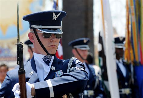 United States Air Force Honor Guard performs at Disneyland