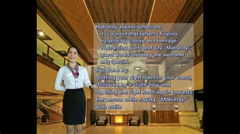 "Mabuhay" Gesture, welcoming the guest - YouTube