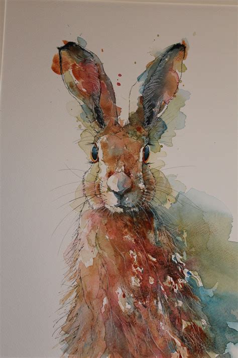 Loose watercolour and pen of a Hare.#WORLDWATERCOLORGROUP | Watercolor ...