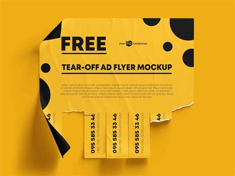 Free Tear-off Ad Mockup (PSD)