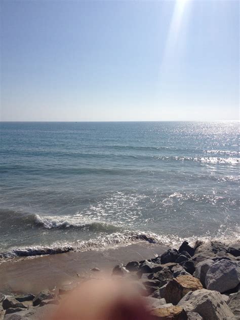 Shot of the ocean I took today at the beautiful Pacific Palisades beach! I love California ...