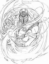 Sub Zero MK 4 Coloring Pages  Mortal Kombat Páginas sketch template