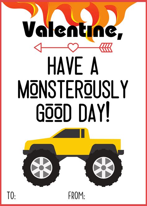 Printable Truck Valentine Cards for Kids - Views From a Step Stool