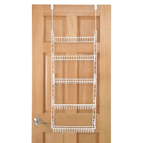 5 Tier Wire Over the Door Shelf - White | At Home