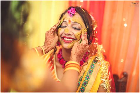 Bridal Haldi | Indian Haldi Ceremony | Haldi Rituals | Sanika & Anubhav in 2020 | Haldi ceremony ...