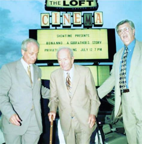 Joseph Bonanno with his son Bill at 1999 premiere of movie Bonanno A ...