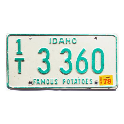 1978 Idaho #1T3360 | Huge Variety Of License Plates