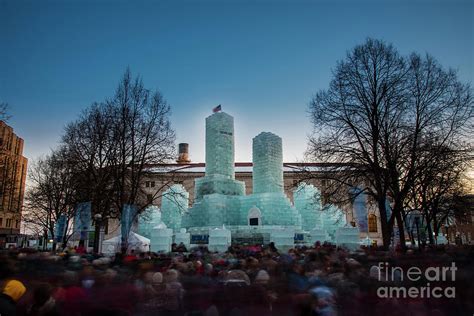 Blue Hour at the Saint Paul Winter Carnival Ice Palace Photograph by David Parker - Fine Art America