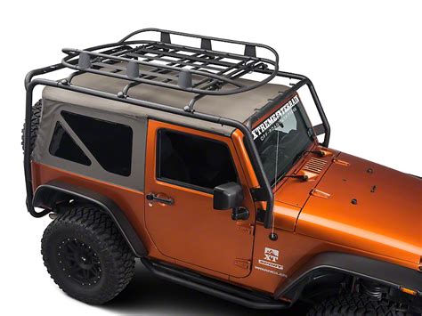 Barricade Jeep Wrangler Roof Rack Basket - Textured Black J100175A (07-19 Jeep Wrangler JK & JL)