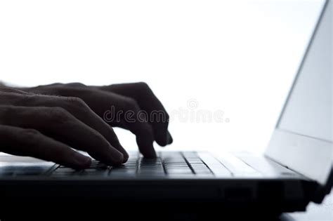 Person Typing on a Laptop Keyboard Stock Photo - Image of computer ...