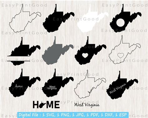 West Virginia Svg Bundle, West Virginia Svg, West Virginia State, West Virginia Outline, West ...