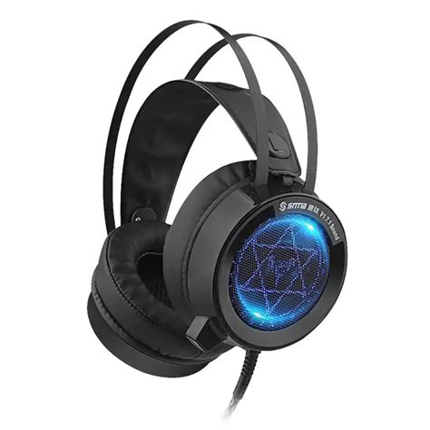 V1 7.1 Computer Laptop Gaming Headphone Luminous Metal Gaming Headset ...