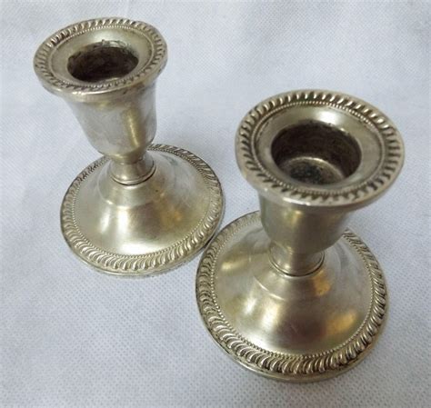 Vintage Sterling Silver Candle Holders from everythingexquisite on Ruby Lane