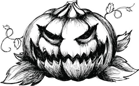 Scary Jack O'Lantern vector art illustration | Scary tattoos, Lantern illustration, Halloween ...