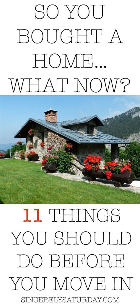 SO YOU BOUGHT A HOME...WHAT NOW? - 11 THINGS YOU SHOULD DO BEFORE YOU MOVE IN | Buying first ...