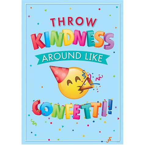 Throw Kindness Inspire U Poster Emoji Fun - CTP8096 | Creative Teaching Press