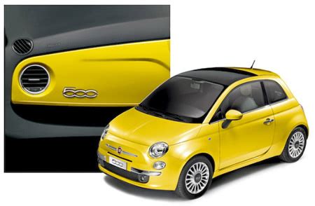 Fiat 500 Lounge SS edition in bright yellow