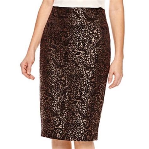 Worthington skirt Gold & black skirt Worthington Skirts Pencil | Skirts ...