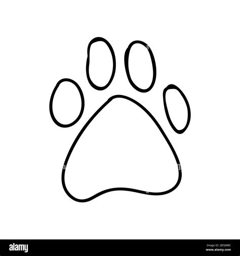 Bulldog Paw Print Outline