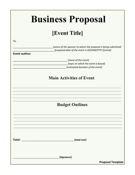 Printable Business Proposal Template | Templateral