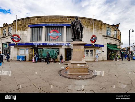 London tube station; Tooting Broadway Station; Exterior of Tooting Broadway London Underground ...