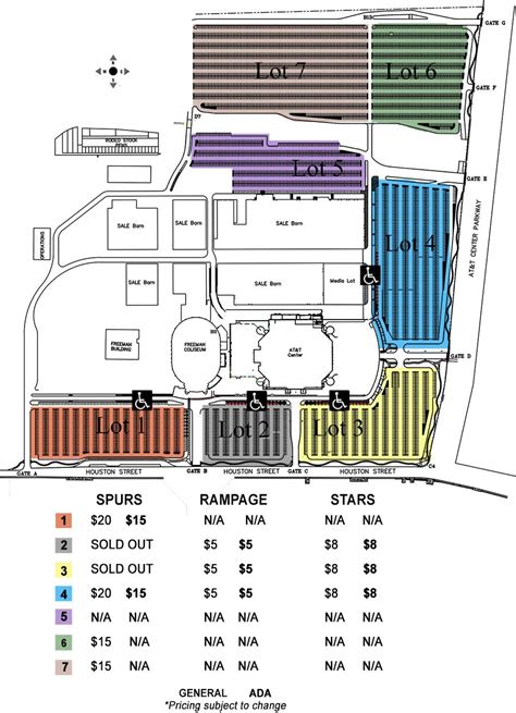 AT&T stadium parking map - AT&T parking map (Texas - USA)