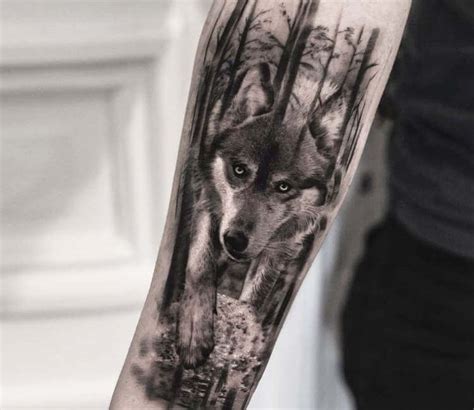 Wolf in Forest tattoo by Bro Studio | Post 18833