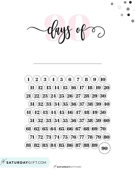 90 Day Challenge Printable Calendar - 2024 CALENDAR PRINTABLE