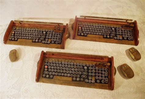 Antique Looking Computer Keyboard - Mouse With Victorian Styling - Steampunk-typewriter-wireless ...