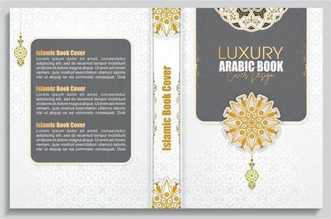 Premium Vector | Islamic style koran book cover design with ornament floral background